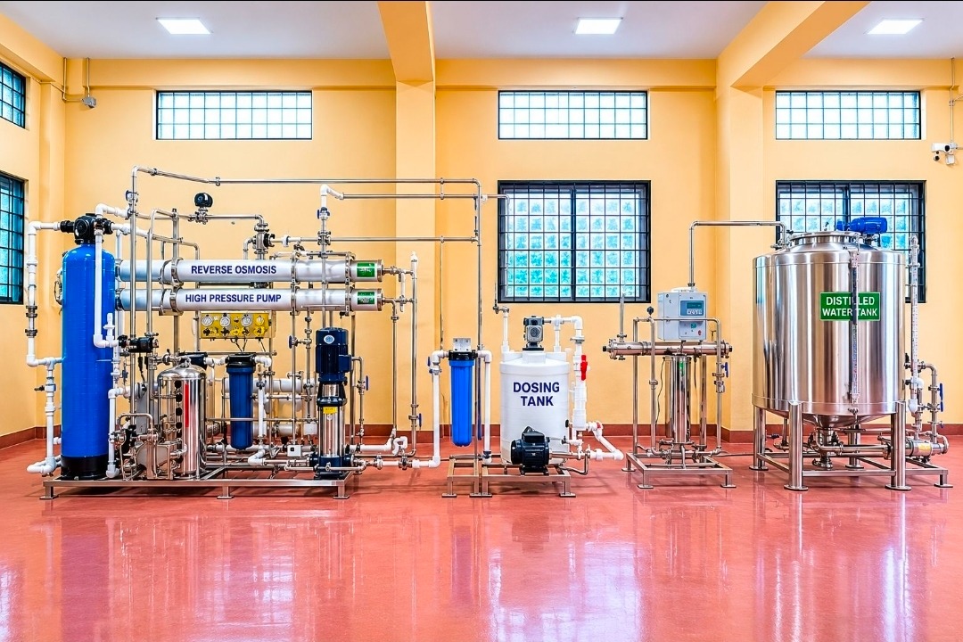 RO + EDI purification skid at the Deionix processing facility
